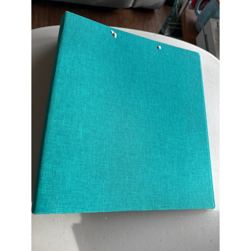 Mead Canvasbacks Round Back Binder‎ Teal Cotton Canvas 3 Ring with Interior Clip